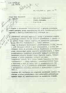 W związku z otrzymanym "oświadczeniem" w sprawie wznowienia rozmów ...