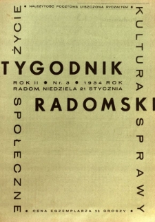 Tygodnik Radomski, 1934, R. 2, nr 3
