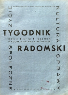 Tygodnik Radomski, 1934, R. 2, nr 12