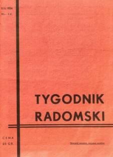 Tygodnik Radomski, 1934, R. 2, nr 14
