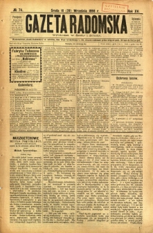 Gazeta Radomska, 1898, R. 15, nr 74