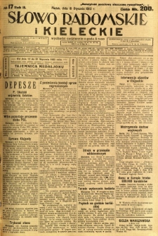 Słowo Radomskie i Kieleckie, 1923, R.2, nr 17