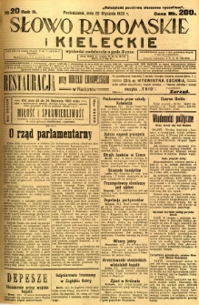 Słowo Radomskie i Kieleckie, 1923, R.2, nr 20