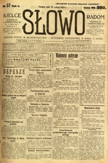 Słowo, 1923, R. 2, nr 37