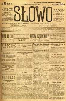 Słowo, 1923, R. 2, nr 45