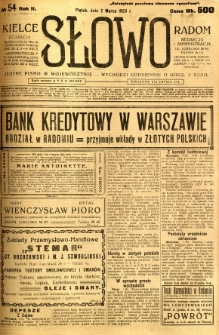 Słowo, 1923, R. 2, nr 54
