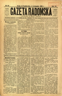 Gazeta Radomska, 1898, R. 15, nr 84