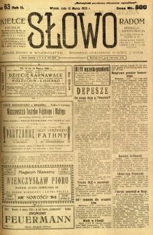 Słowo, 1923, R. 2, nr 63