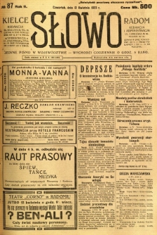 Słowo, 1923, R. 2, nr 87
