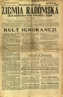 Ziemia Radomska, 1928, R. 1, nr 44