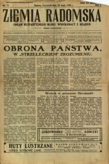 Ziemia Radomska, 1928, R. 1, nr 77