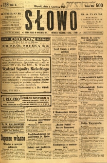 Słowo, 1923, R. 2, nr 128