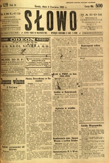 Słowo, 1923, R. 2, nr 129