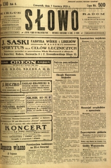 Słowo, 1923, R. 2, nr 130