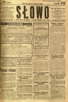 Słowo, 1923, R. 2, nr 134