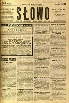 Słowo, 1923, R. 2, nr 144