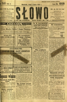 Słowo, 1923, R. 2, nr 150
