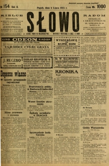 Słowo, 1923, R. 2, nr 154