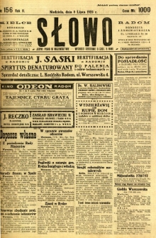 Słowo, 1923, R. 2, nr 156