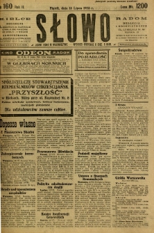 Słowo, 1923, R. 2, nr 160
