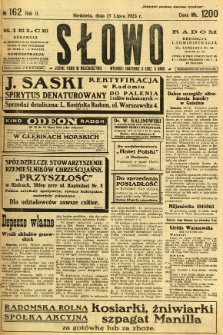 Słowo, 1923, R. 2, nr 162