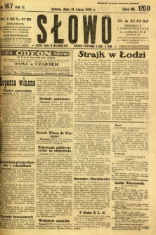 Słowo, 1923, R. 2, nr 167