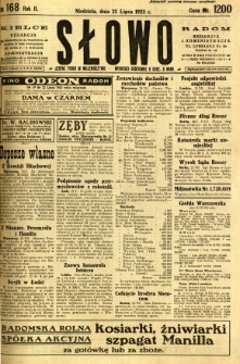 Słowo, 1923, R. 2, nr 168
