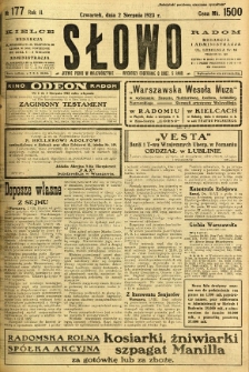 Słowo, 1923, R. 2, nr 177