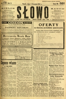Słowo, 1923, R. 2, nr 178