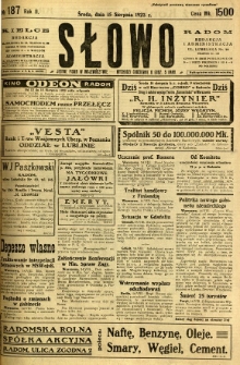 Słowo, 1923, R. 2, nr 187