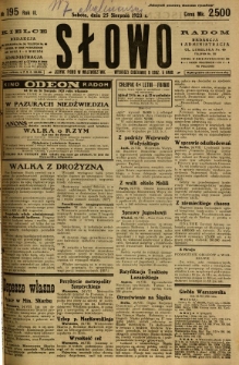 Słowo, 1923, R. 2, nr 195
