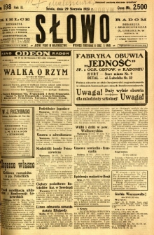 Słowo, 1923, R. 2, nr 198
