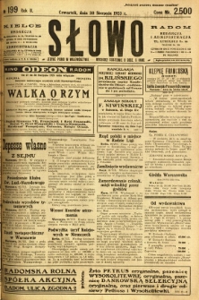 Słowo, 1923, R. 2, nr 199