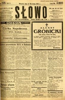 Słowo, 1923, R. 2, nr 205