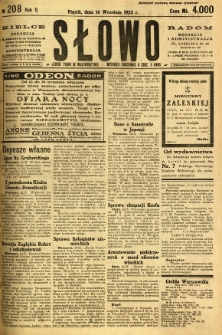 Słowo, 1923, R. 2, nr 208