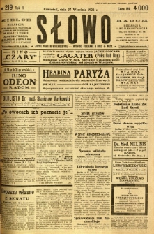Słowo, 1923, R. 2, nr 219