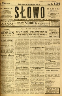 Słowo, 1923, R. 2, nr 234