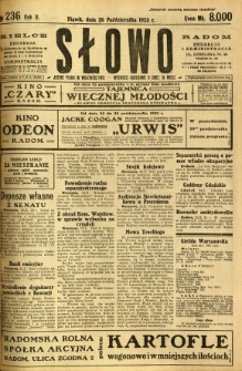 Słowo, 1923, R. 2, nr 236