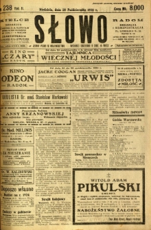 Słowo, 1923, R. 2, nr 238