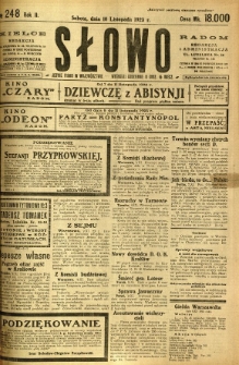 Słowo, 1923, R. 2, nr 248