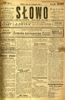 Słowo, 1923, R. 2, nr 259