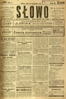 Słowo, 1923, R. 2, nr 260