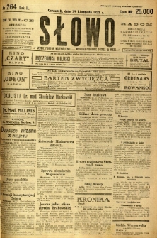 Słowo, 1923, R. 2, nr 264