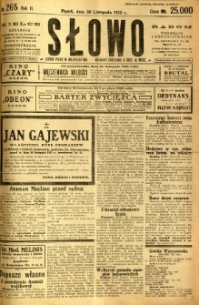 Słowo, 1923, R. 2, nr 265