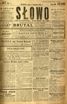 Słowo, 1923, R. 2, nr 267