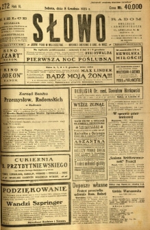 Słowo, 1923, R. 2, nr 272