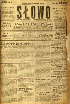 Słowo, 1923, R. 2, nr 283