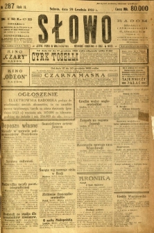 Słowo, 1923, R. 2, nr 287
