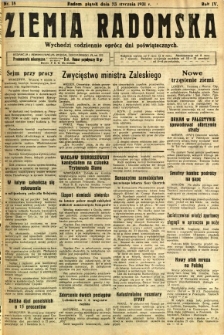 Ziemia Radomska, 1931, R. 4, nr 18