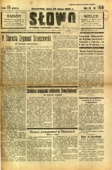 Słowo, 1930. R. 9, nr 168